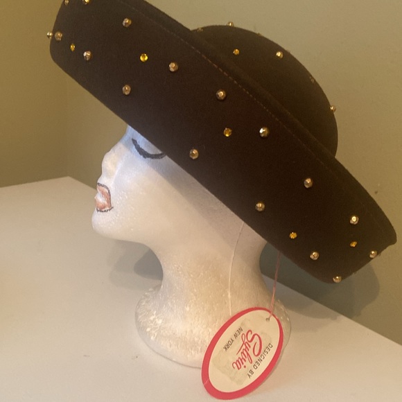 NWT Brown Wool Church Dress Hat by Sylvia
